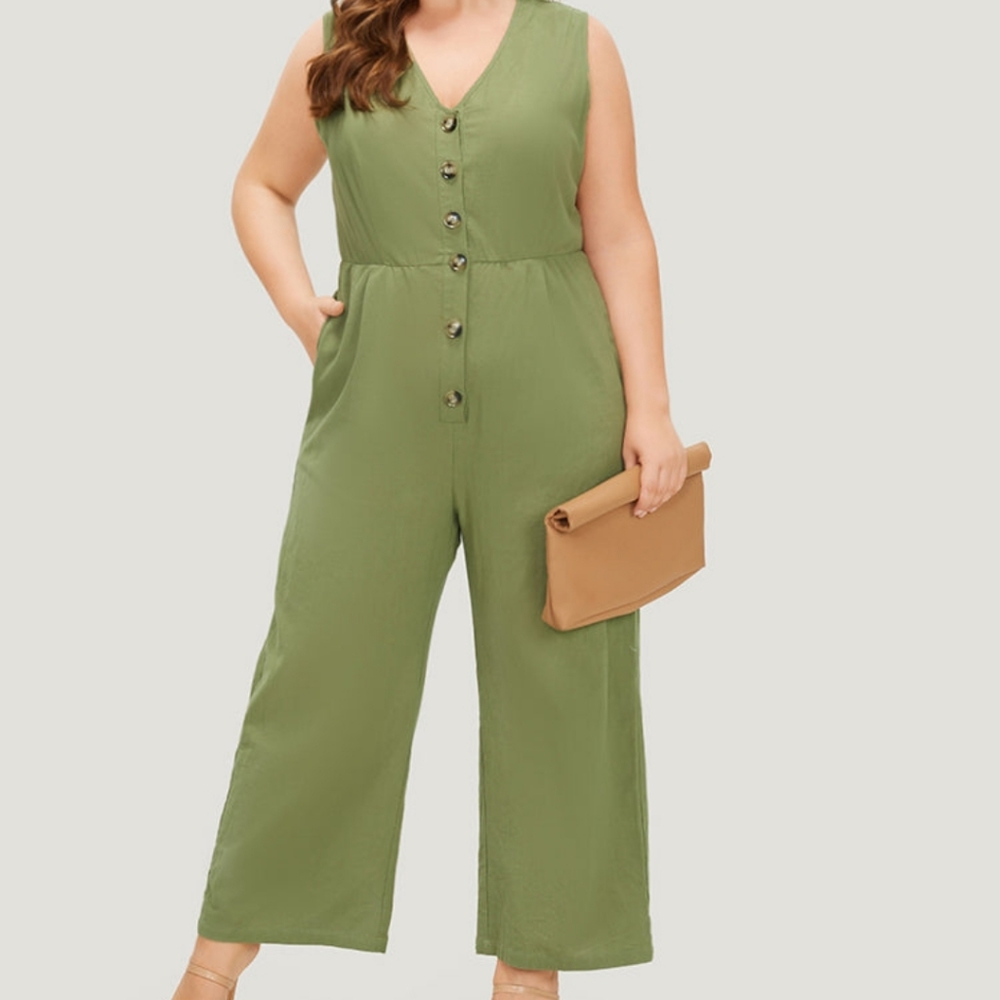 Nwot Bloomchic Plain Pocket Button Through Tank J… - image 2